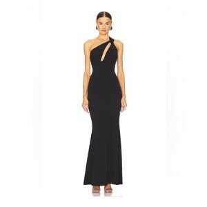 Katie May One-Shoulder Black Dress